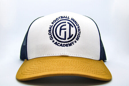 Gold and Navy Mesh Back Cap
